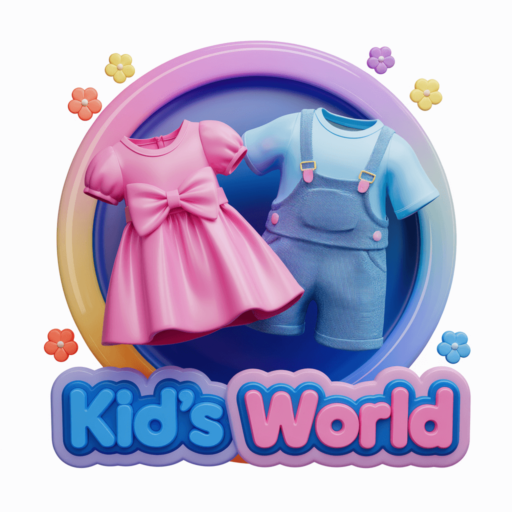 Logo world kids fashionn 3D numtema agency